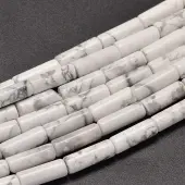 Natural Howlite Column Beads Strands