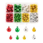 Christmas Theme PVD Vacuum Plating Brass Bell Charms