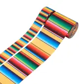 2Rolls 2 Styles Stripe Pattern Printed Polyester Grosgrain Ribbon