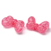 Plating Transparent Crackle Acrylic Beads