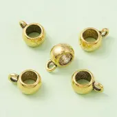 Tibetan Style Alloy Rondelle Tube Bails