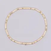 Bohemian Style Rainbow Glass & Brass Beaded Handmade Fashion Women's Bracelet