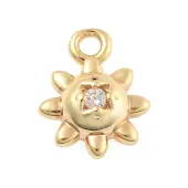 Brass Micro Pave Cubic Zirconia Pendants