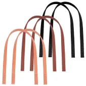 3 Pairs 3 Colors Cowhide Leather Sew On Bag Handles