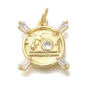 Rack Plating Brass Micro Pave Cubic Zirconia Pendants