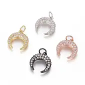 Brass Micro Pave Cubic Zirconia Pendants