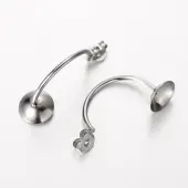 Tarnish Resistant 304 Stainless Steel Stud Earring Findings