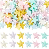 72Pcs 6 Colors Opaque Resin Cabochons