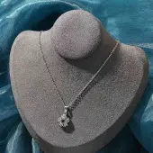 Zinc Alloy Crystal Rhinestone Sport Ball Pendant Cable Chain Necklaces