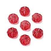 Spray Painted Transparent Glass Beads
