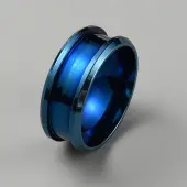 304 Stainless Steel Grooved Finger Ring Settings