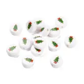 Christmas Theme Printed Opauqe Acrylic Beads
