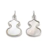 Brass Pave Shell Pendants