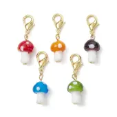 Handmade Lampwork Mushroom Pendant Decoration