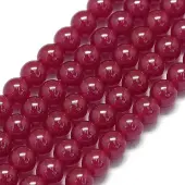 Lab Grown Red Corundum Beads Strands