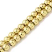 Electroplated Synthetic Magnetic Hematite Beads Strands