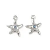 Brass Micro Pave Cubic Zirconia Charms