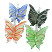 Handmade Gold Sand Lampwork Pendants