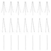 DICOSMETIC 24Pcs 3 Styles Brass Crystal Rhinestone Cup Chain Big Pendants