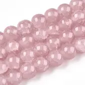 Baking Painted Crackle Glass Beads Strands