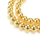 Electroplate Non-magnetic Synthetic Hematite Bead Strands