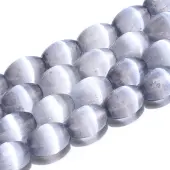 Dyed Natural Selenite Beads Strands