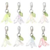 8Pcs 8 Colors Flower Acrylic Pendant Decorations