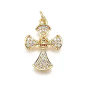 Brass Micro Pave Cubic Zirconia Pendants