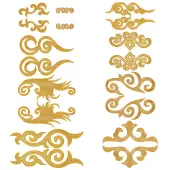 18pcs 9 styles Polyester Computerized Embroidery Cloth Iron on/Sew on Patches