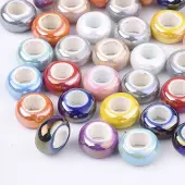 Electroplate Porcelain Beads