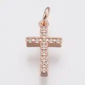 Brass Micro Pave Cubic Zirconia Pendants