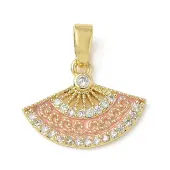 Brass Micro Pave Cubic Zirconia Pendants