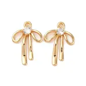 Brass Micro Pave Clear Cubic Zirconia Pendants