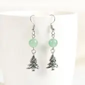Natural Green Aventurine Dangle Earrings
