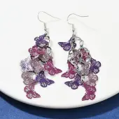 430 Stainless Steel Butterfly Dangle Earrings