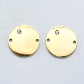 316 Surgical Stainless Steel Micro Pave Cubic Zirconia Links connectors