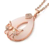 Brass & Glass Teardrop Fish Pendant Necklaces