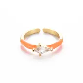 Brass Enamel Cuff Rings