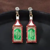 Zinc Alloy Enamel Stud Earrings