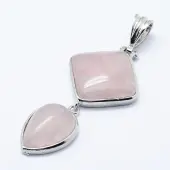 Natural Rose Quartz Big Pendants