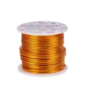 BENECREAT 12 Gauge(2mm) Aluminum Wire 100FT(30m) Anodized Jewelry Craft Making Beading Floral Colored Aluminum Craft Wire - Orange