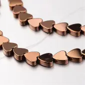 Electroplate Non-magnetic Synthetic Hematite Bead Strands