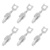 6Pcs Brass Fold Over Clasps