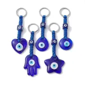 Handmade Evil Eye Lampwork Pendant Keychains