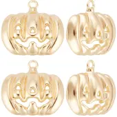 10Pcs Halloween Themed Brass Pendants