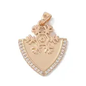 Brass Micro Pave Clear Cubic Zirconia Pendants