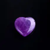 Natural Amethyst Love Heart Stone
