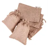 Burlap (Polyester) Packing Pouches Drawstring Bags