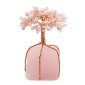 Natural Rose Quartz Chips Tree Decorations