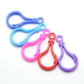 Bulb Shaped Plastic Lobster Keychain Clasp Findings